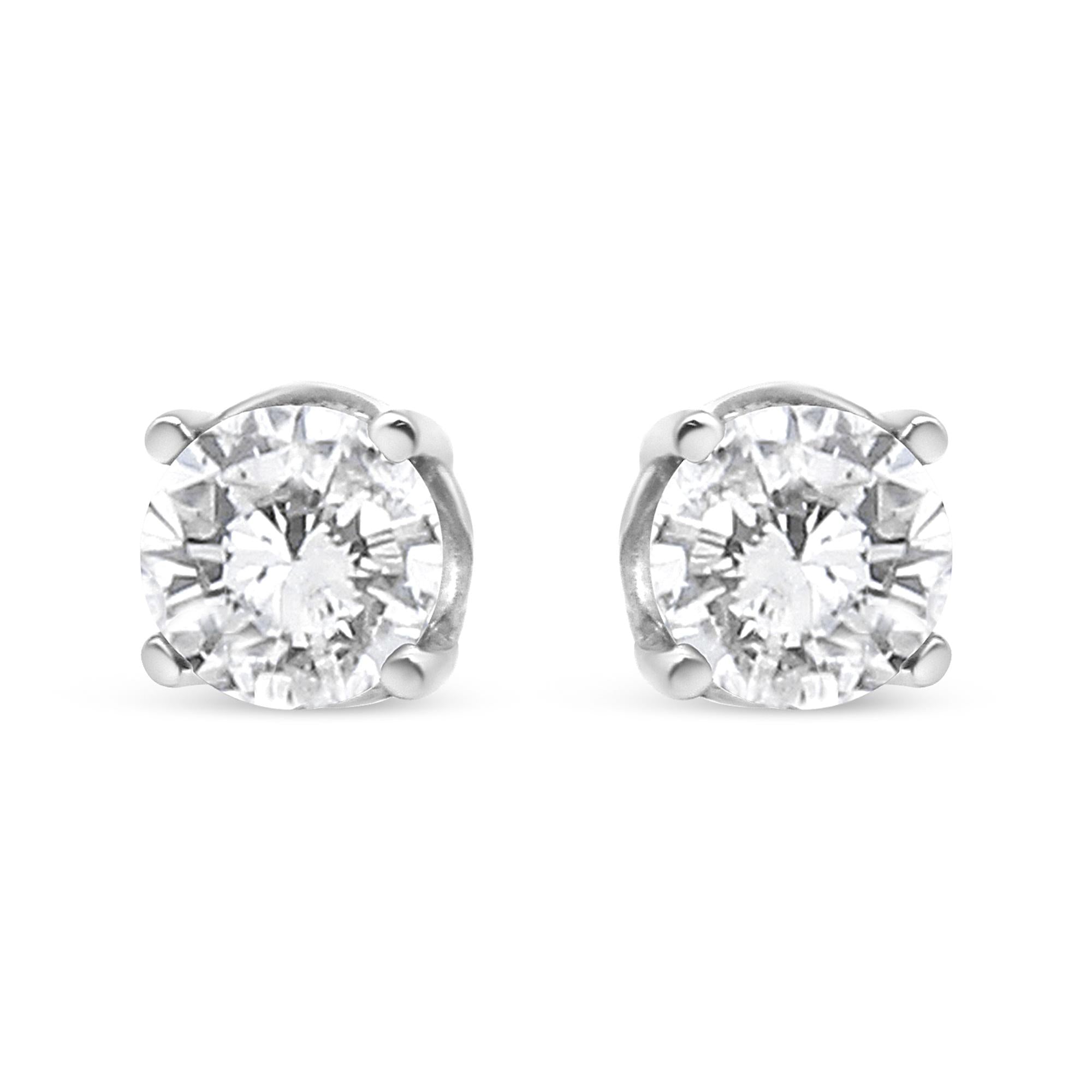 Lab Grown Diamond Round Classic Stud Earrings