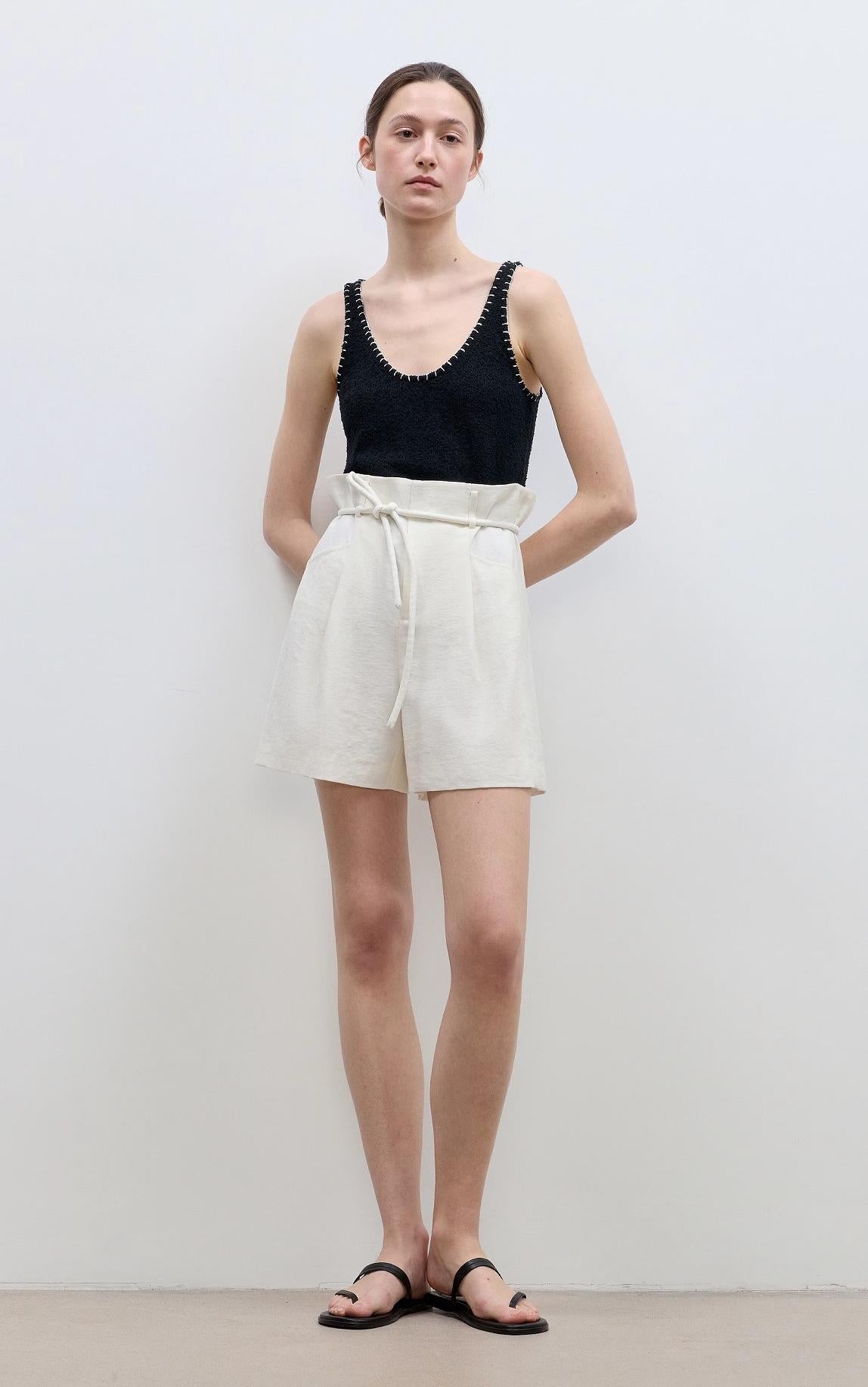 Drawstring High Waist Shorts Women