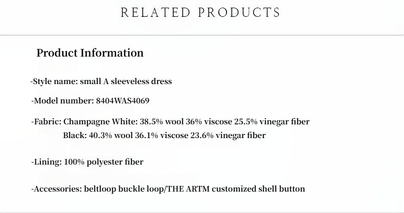 Acetate Wool Slimming Hollow Neckline A-Line Dress