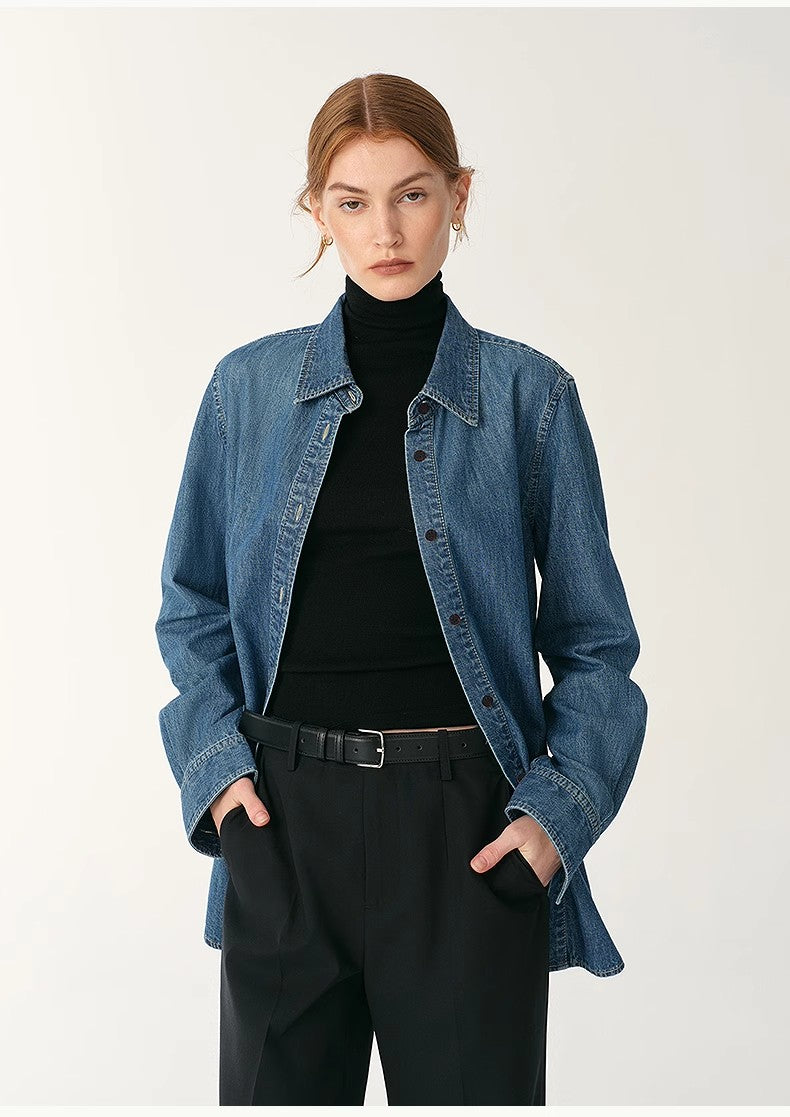 Denim Classic Lapel Shirt