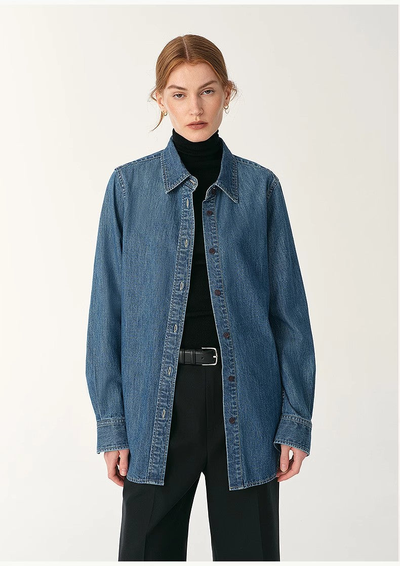 Denim Classic Lapel Shirt