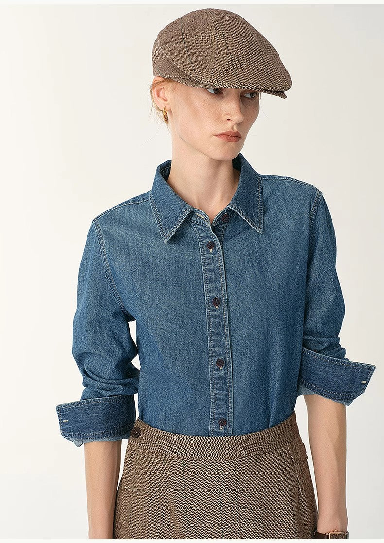 Denim Classic Lapel Shirt