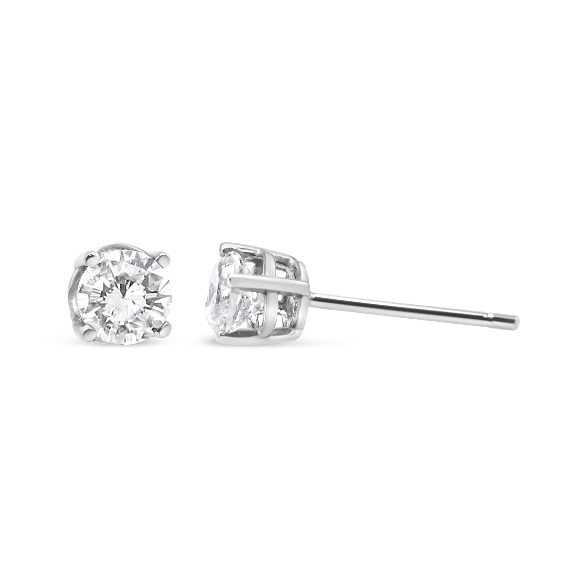 Lab Grown Diamond Round Classic Stud Earrings