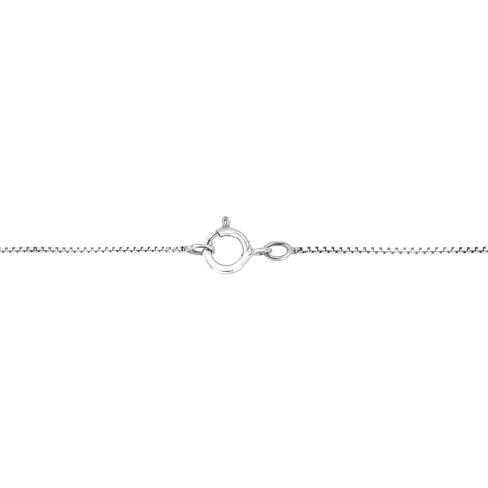 Sterling Silver Treated Black Diamond Solitaire Pendant Necklace