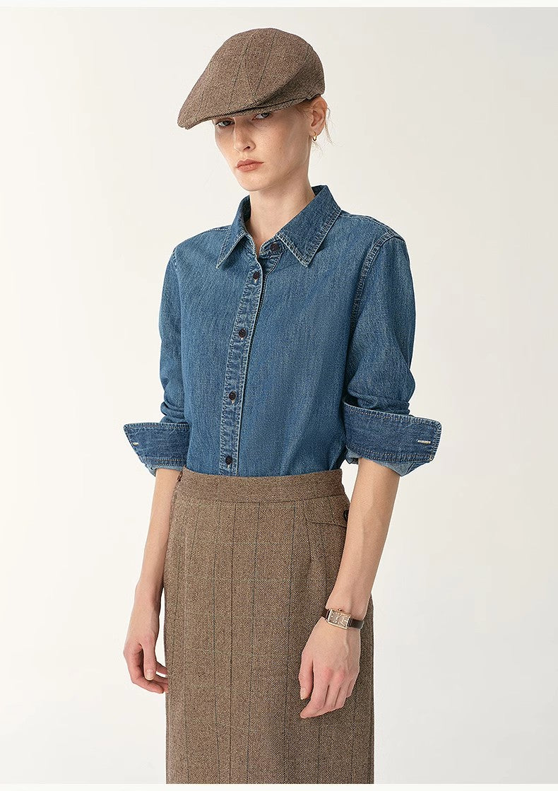 Denim Classic Lapel Shirt