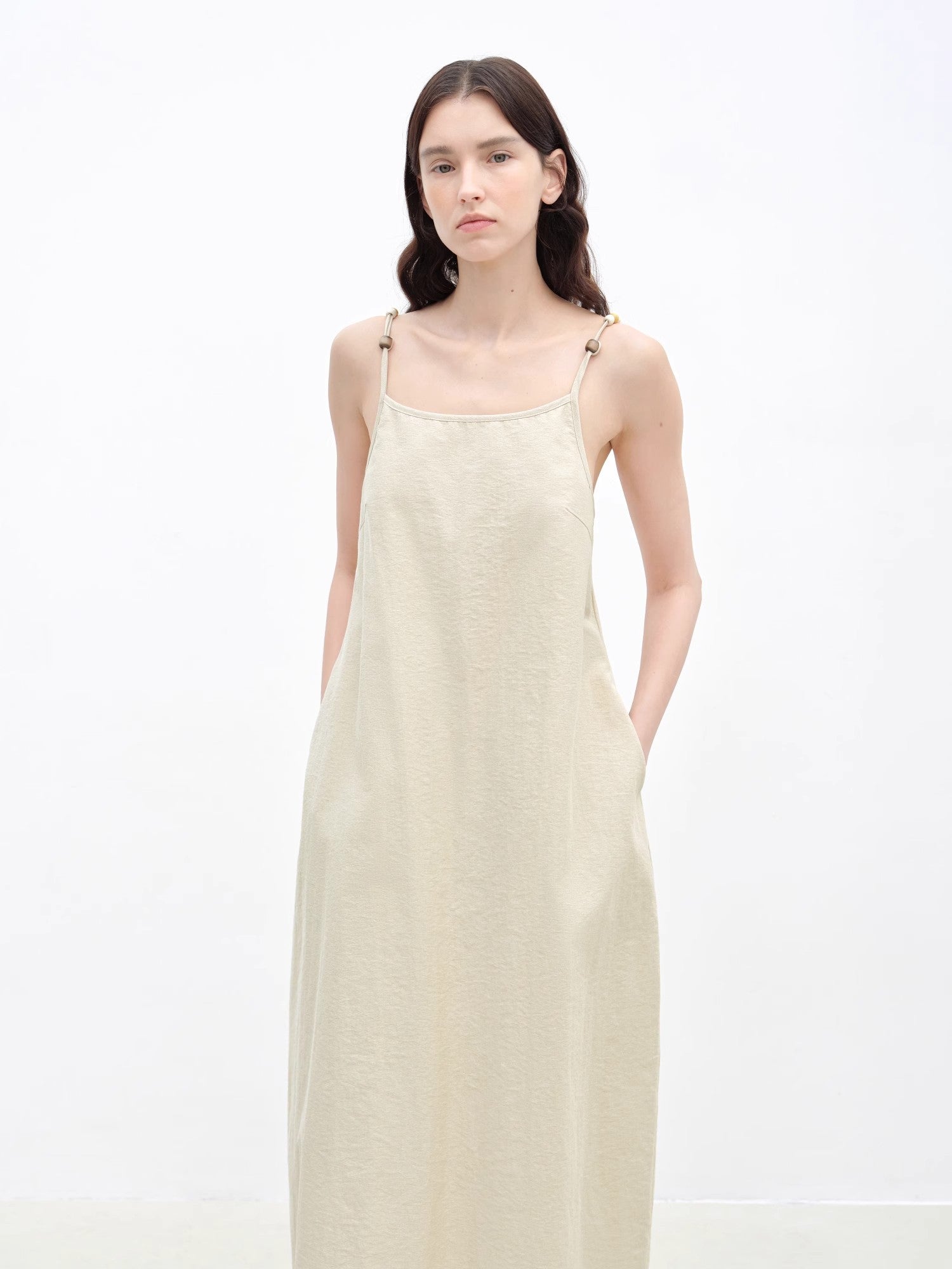 Cotton Beaded Sling Dress