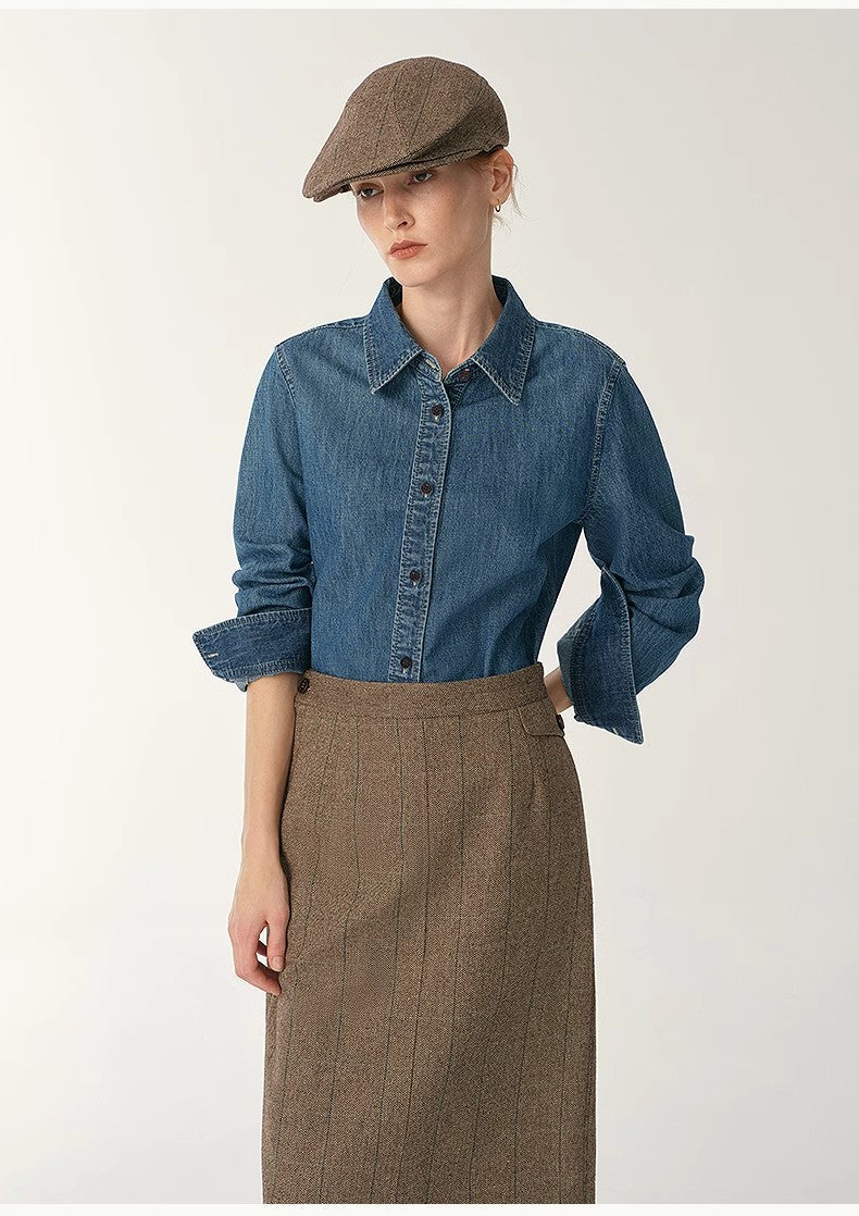 Denim Classic Lapel Shirt