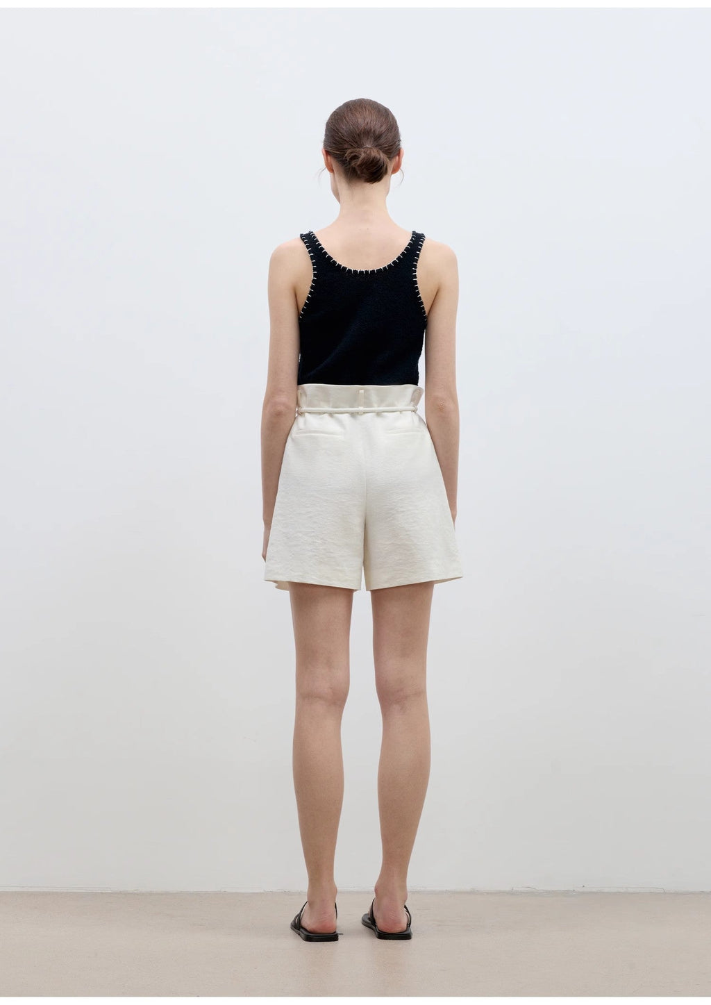 Drawstring High Waist Shorts Women