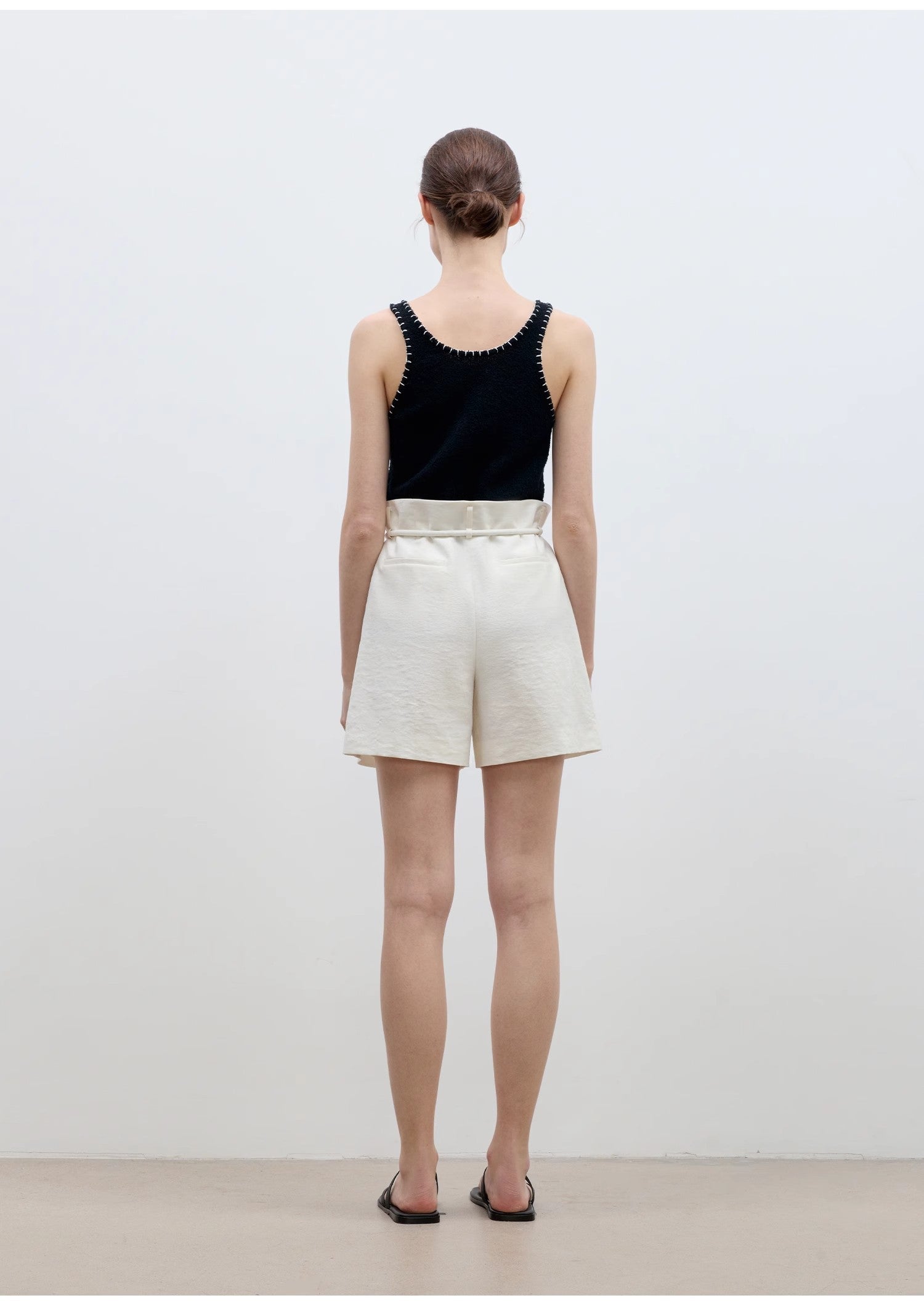 Drawstring High Waist Shorts Women