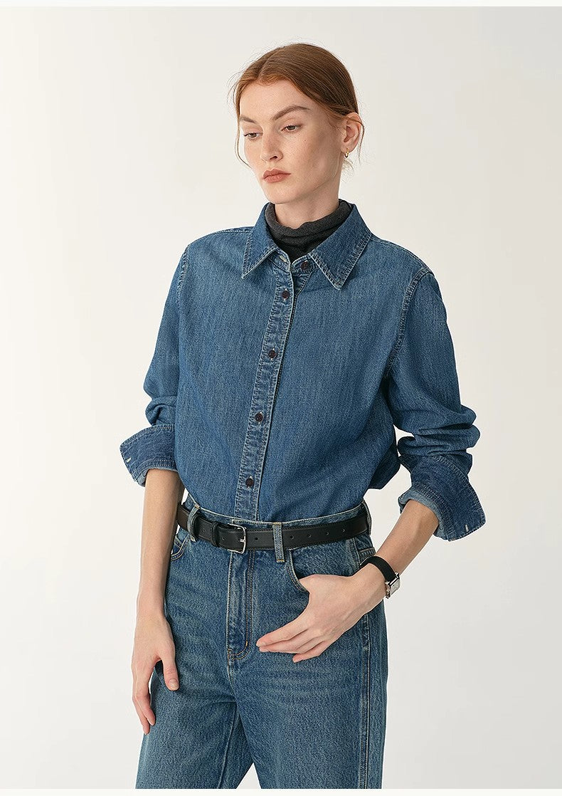 Denim Classic Lapel Shirt