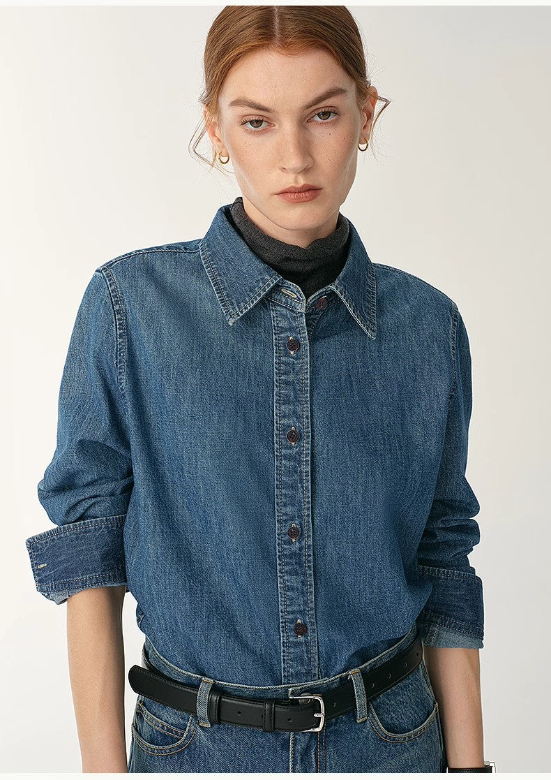 Denim Classic Lapel Shirt
