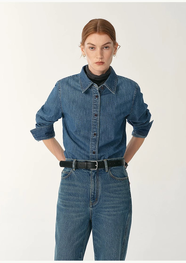 Denim Classic Lapel Shirt