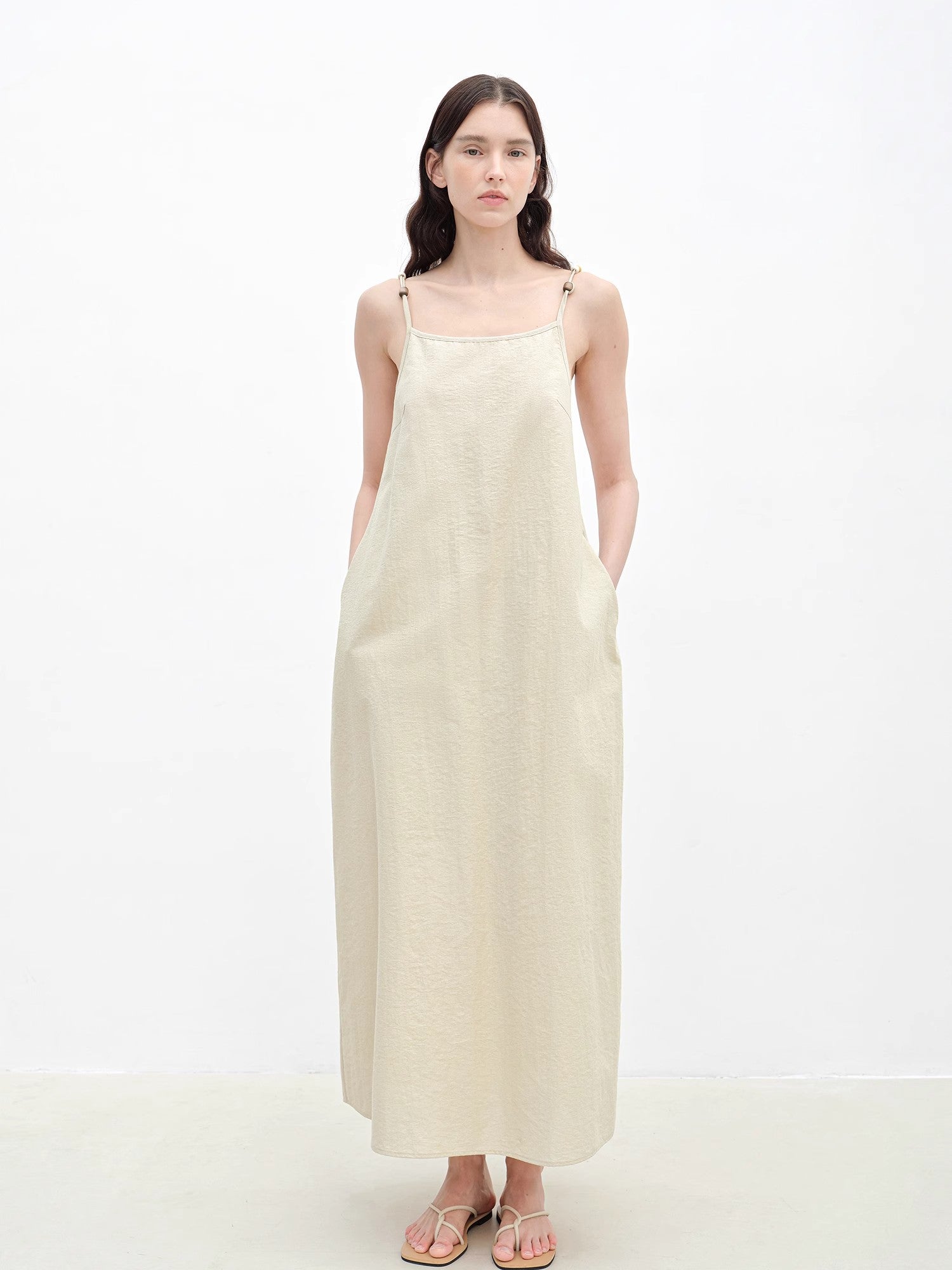 Cotton Beaded Sling Dress