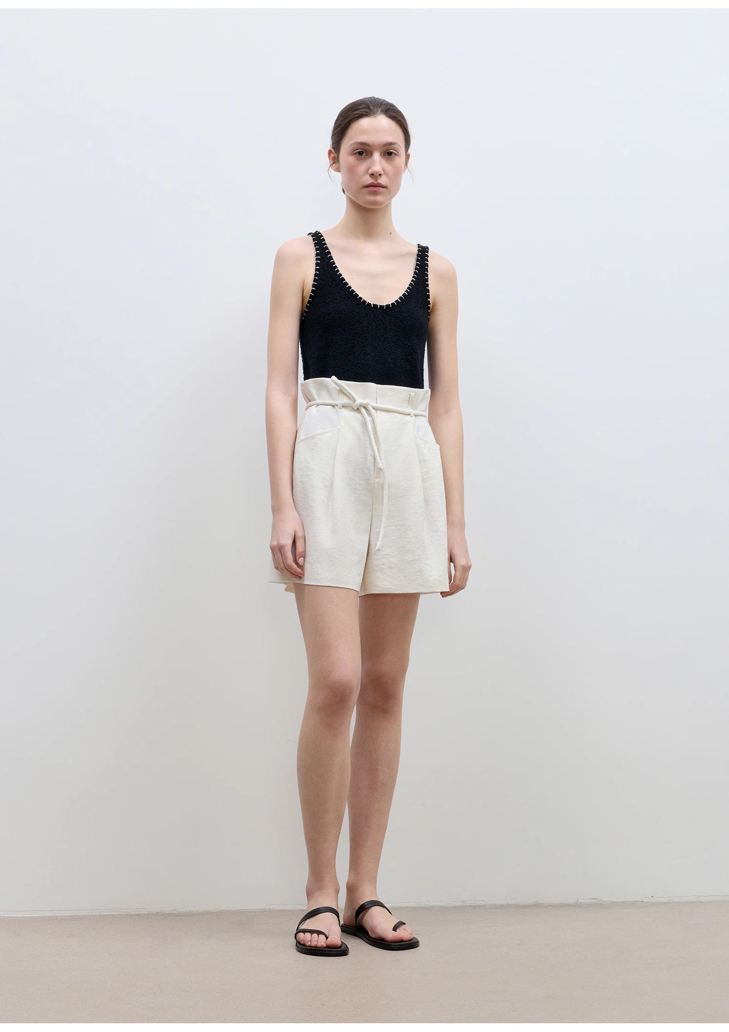 Drawstring High Waist Shorts Women