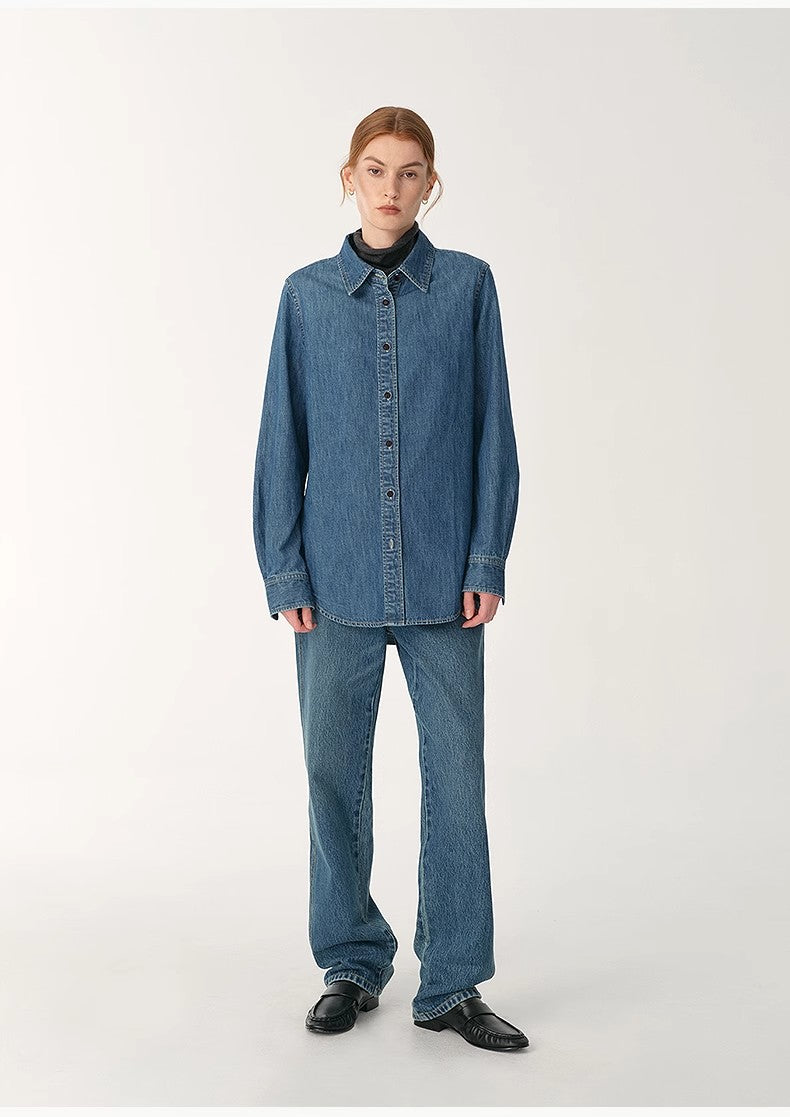 Denim Classic Lapel Shirt