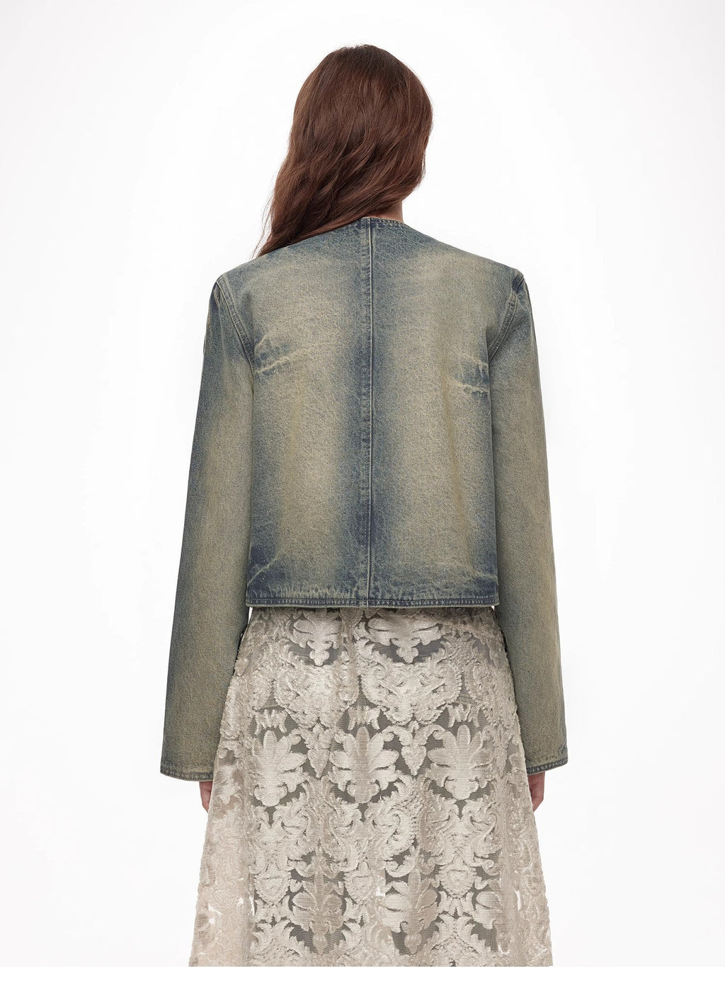 Zipper Short Denim Jacket