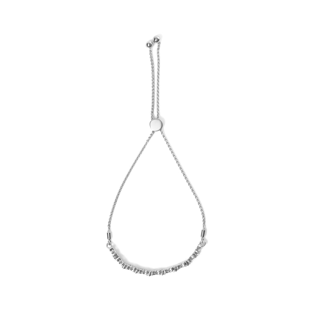 Diamond Marquise Shaped Link 4"-10" Adjustable Bolo Bracelet