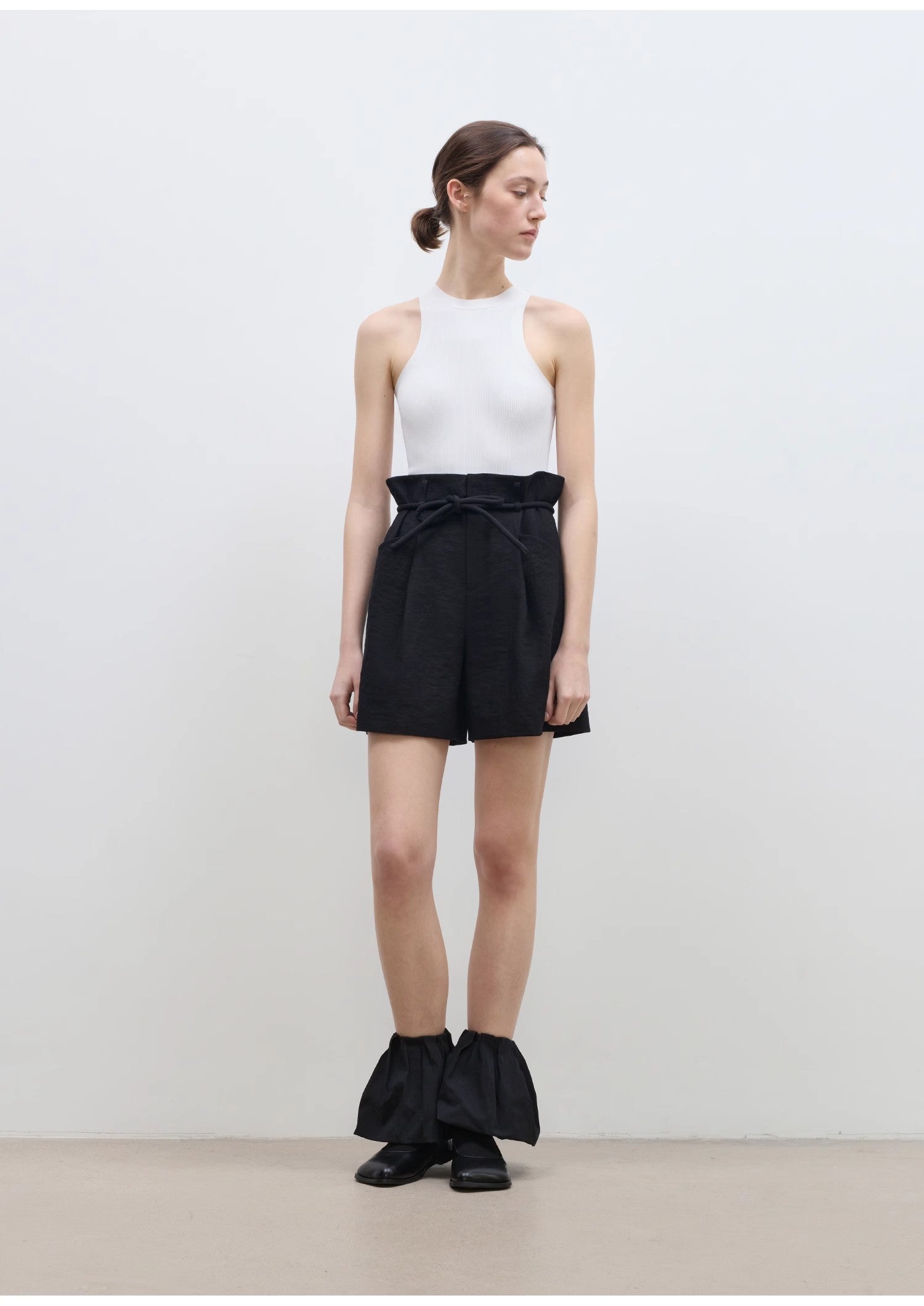Drawstring High Waist Shorts Women