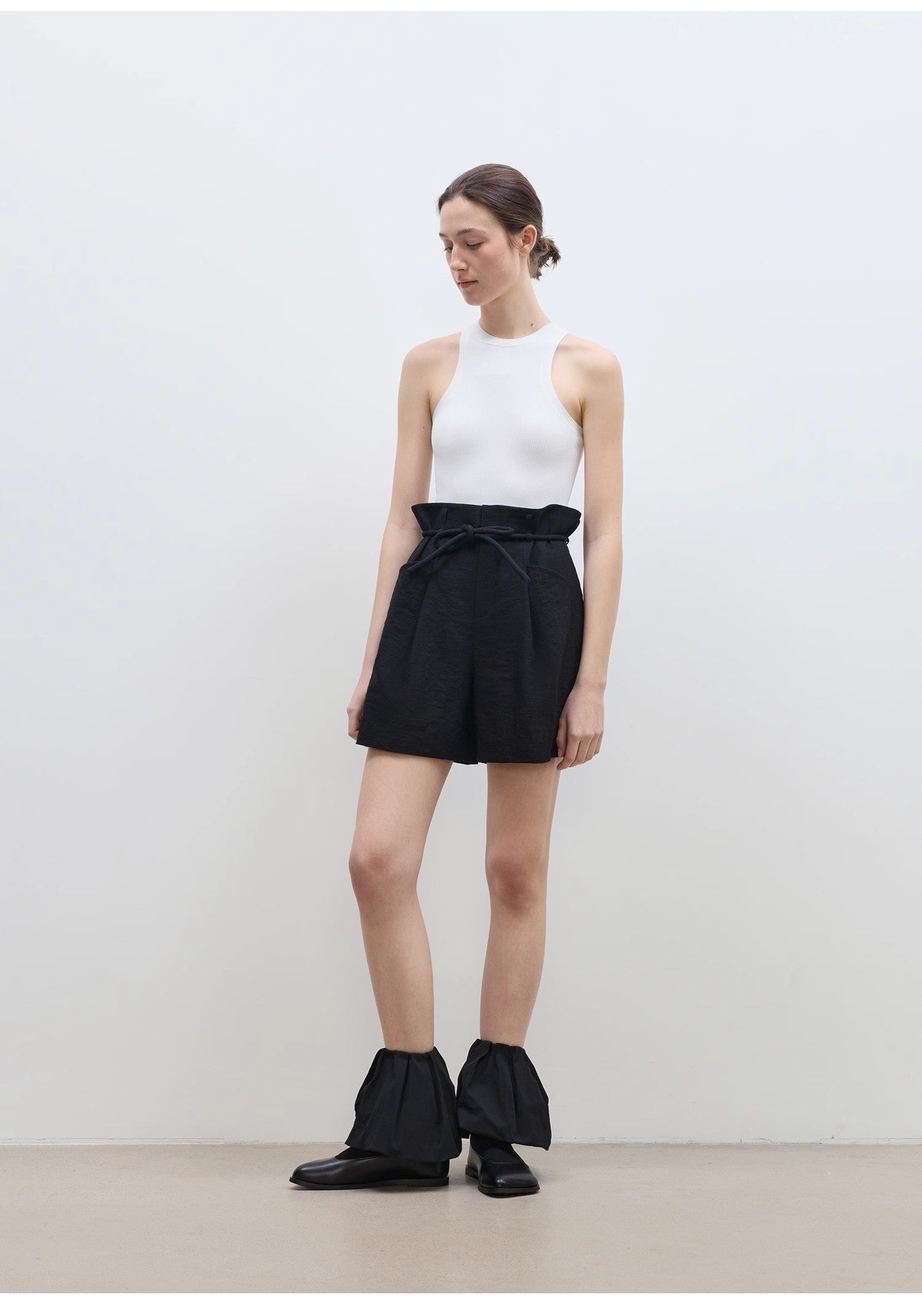 Drawstring High Waist Shorts Women