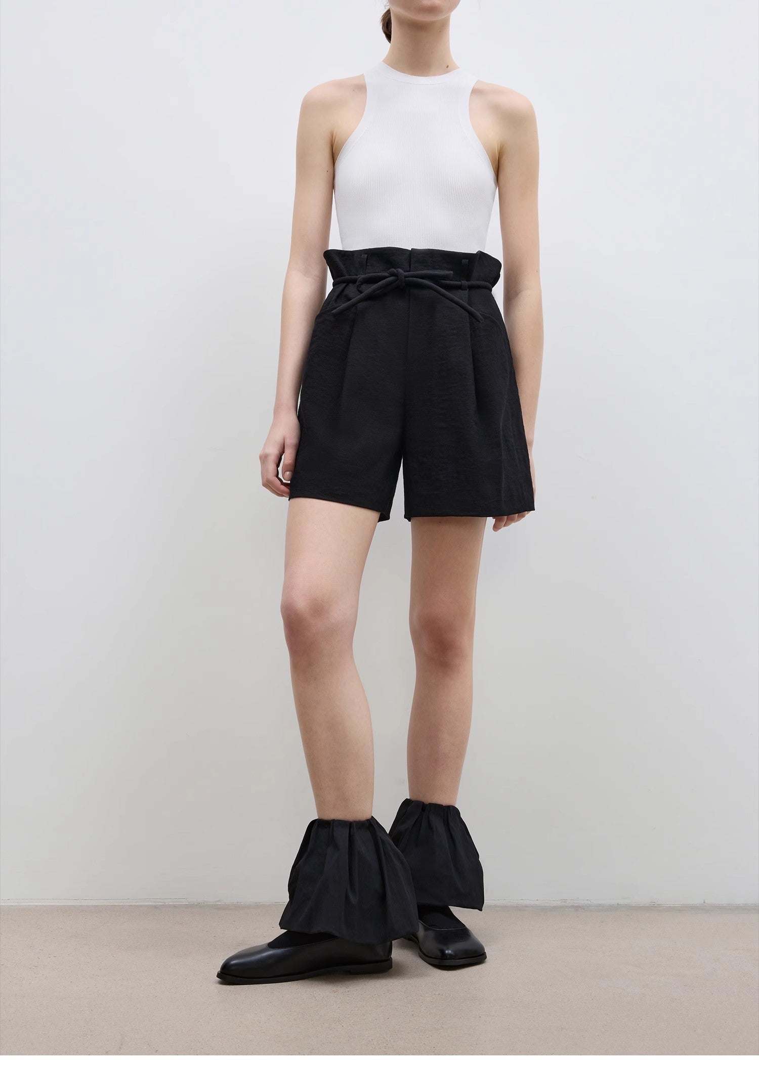 Drawstring High Waist Shorts Women