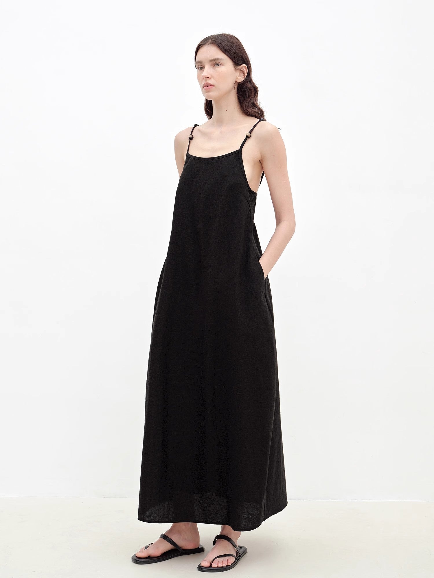 Cotton Beaded Sling Dress