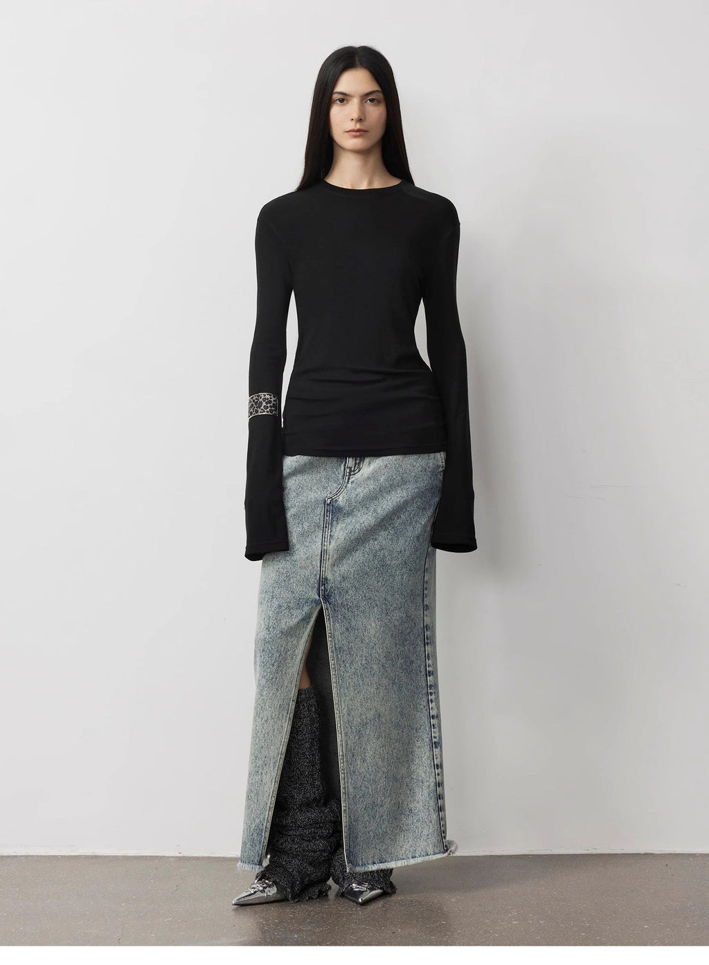 Lyocell Wool Stretch Long-Sleeved T-Shirt