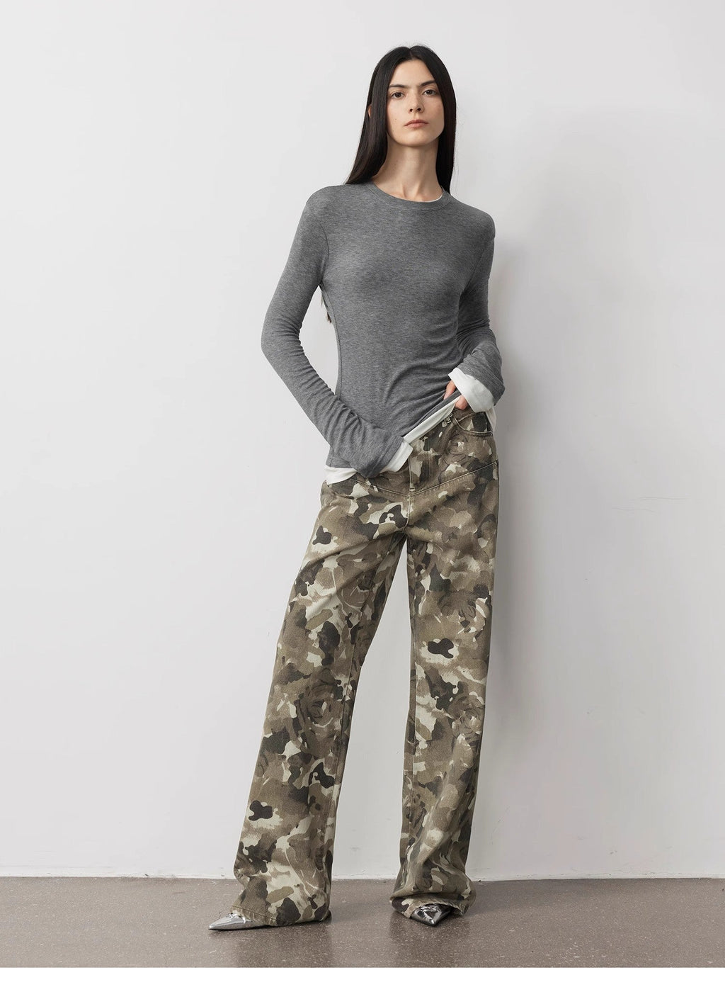 Lyocell Wool Stretch Long-Sleeved T-Shirt