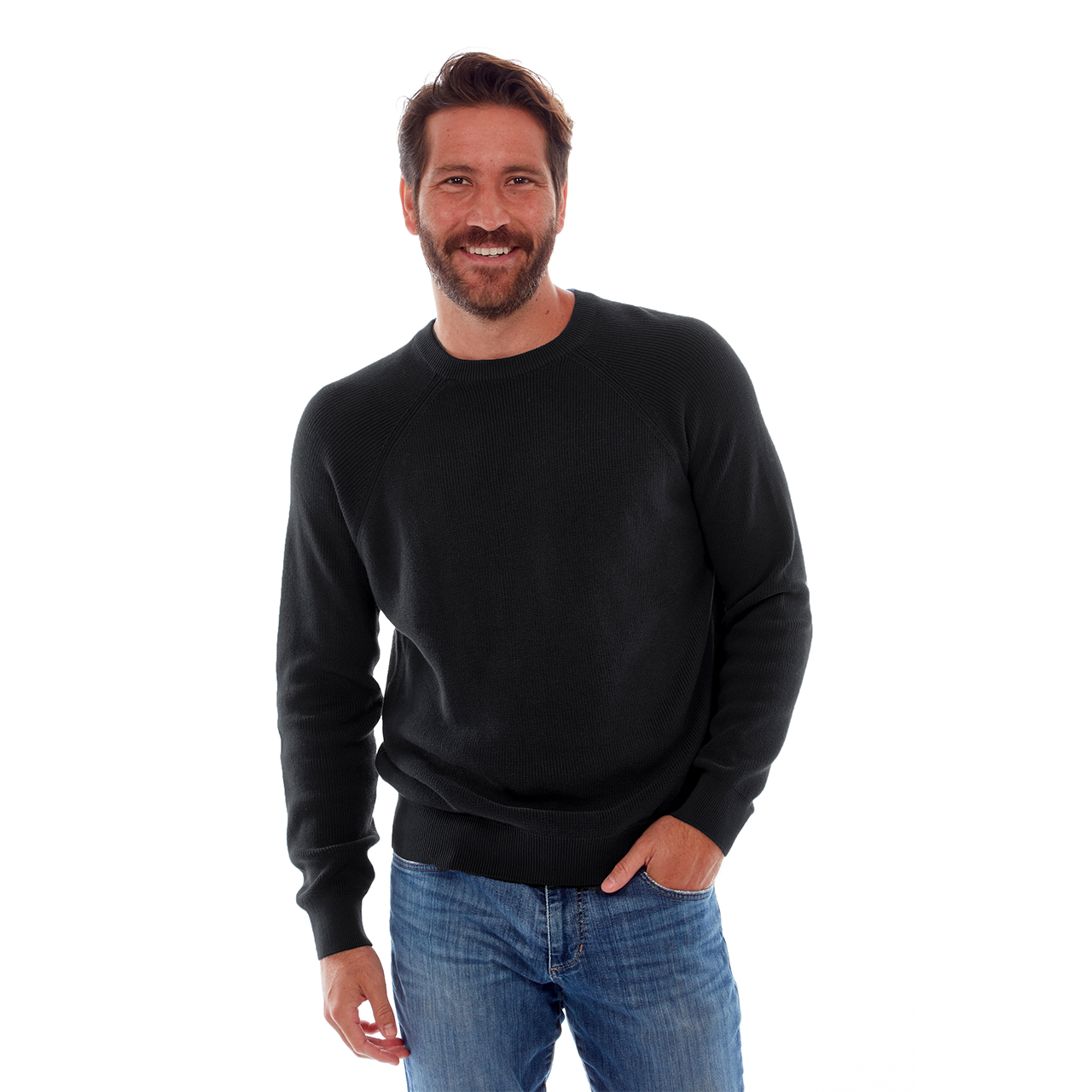 Black Cotton Sweater