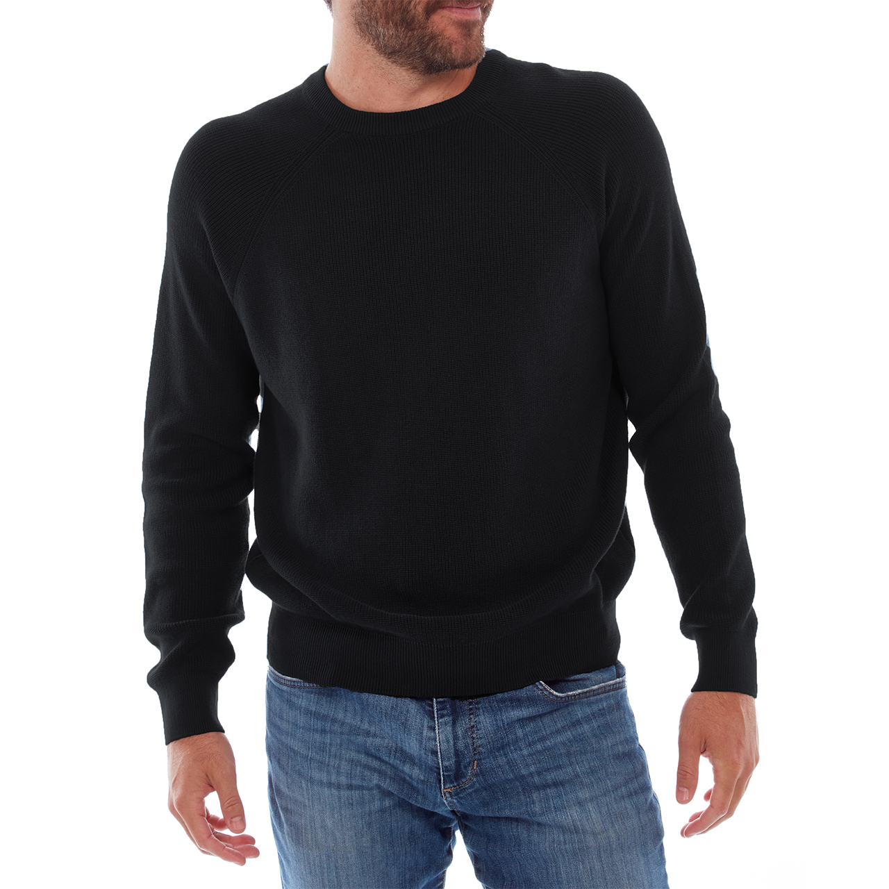 Black Cotton Sweater