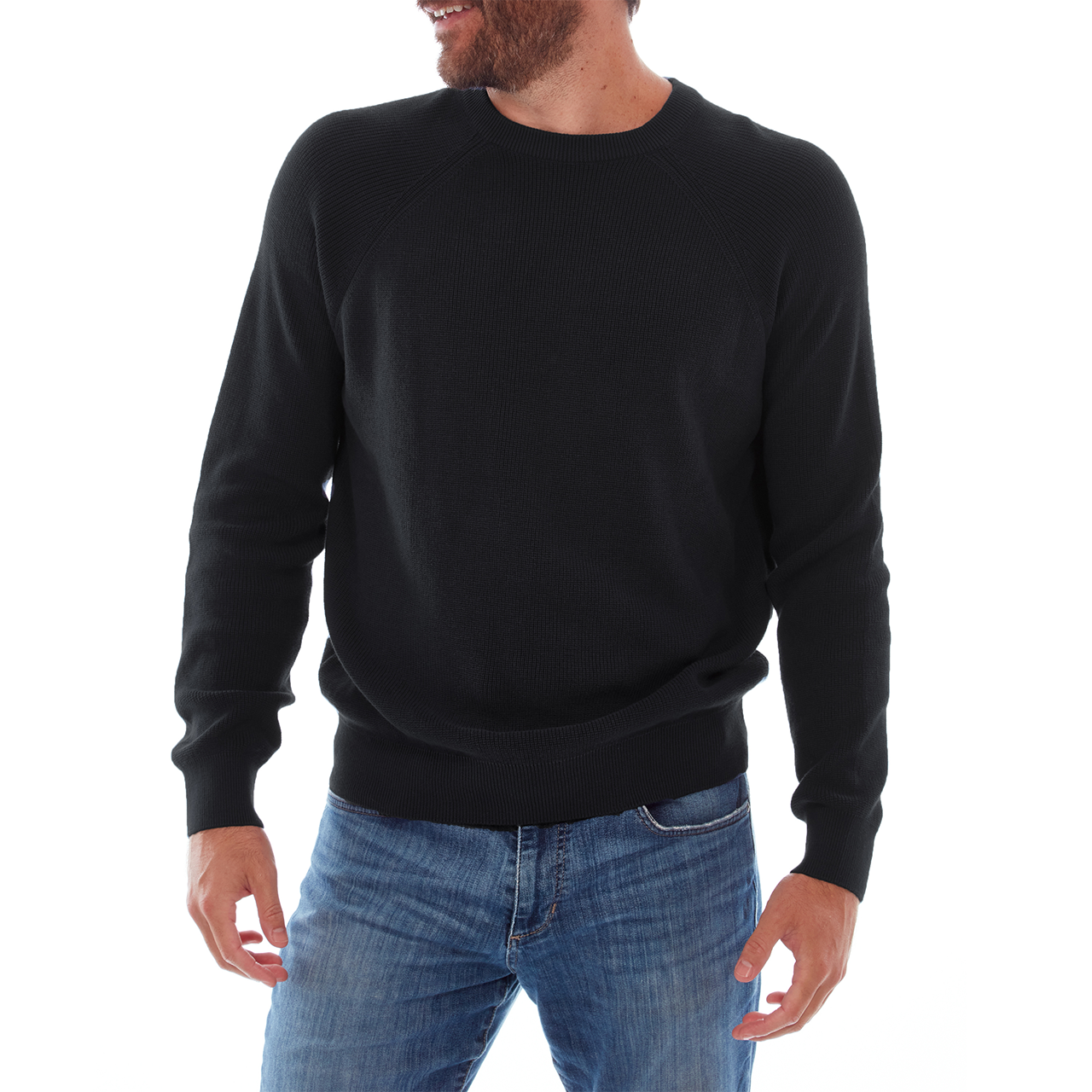 Black Cotton Sweater