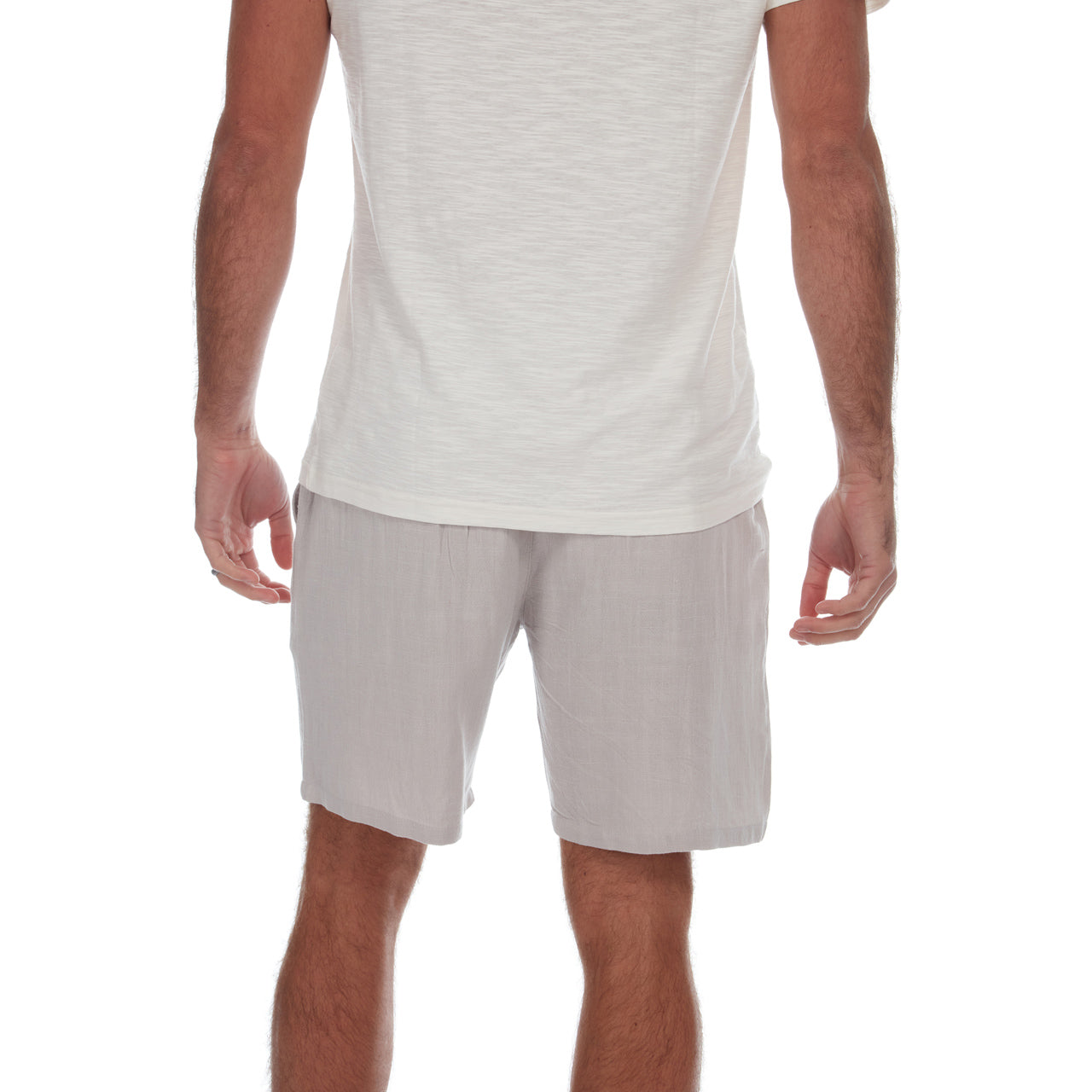 Rayon/Linen Blend Shorts - Almond Milk