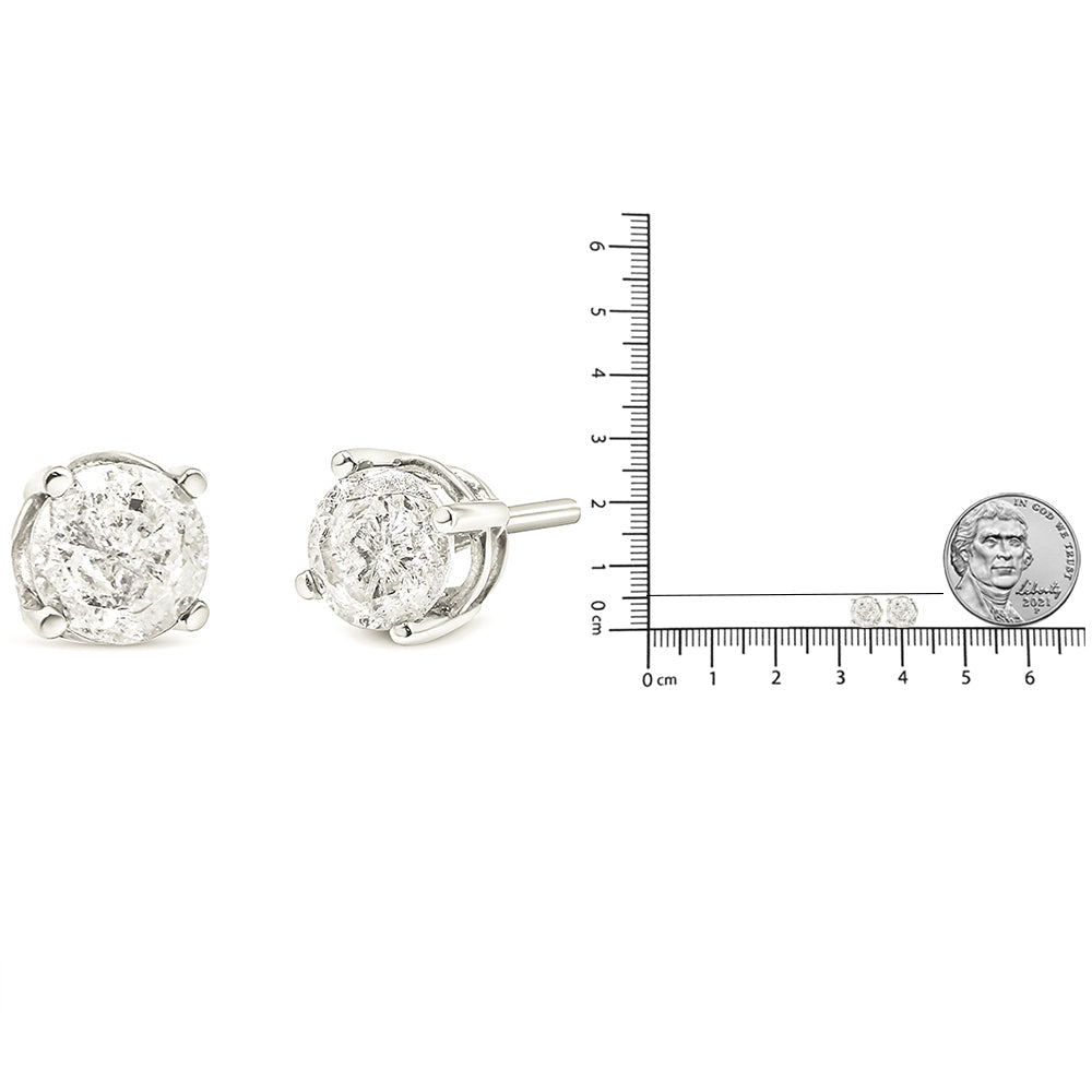 Lab Grown Diamond Round Classic Stud Earrings