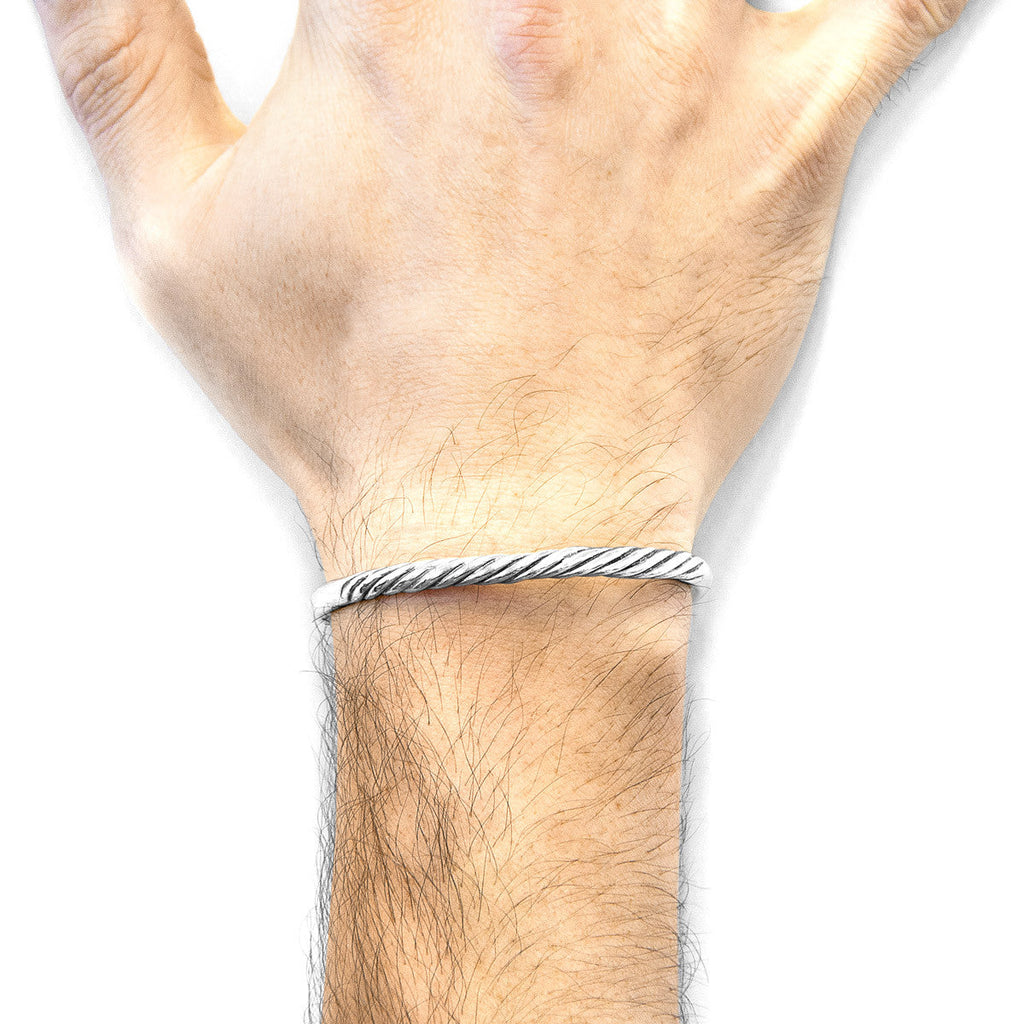 Haden Half Rope Wayfarer Silver Bangle