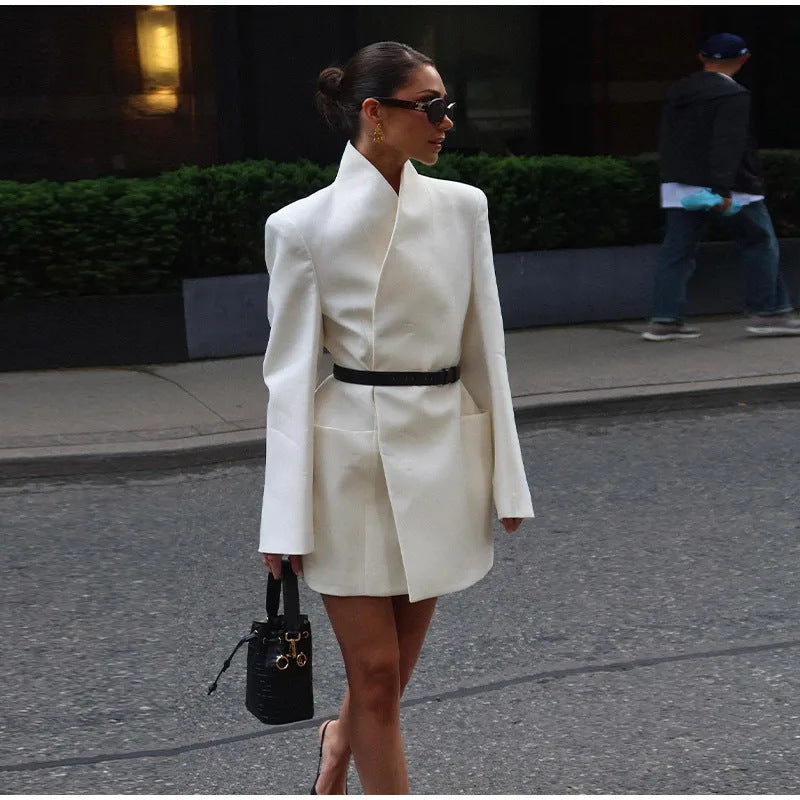 Black/White Women's Suit Jacket