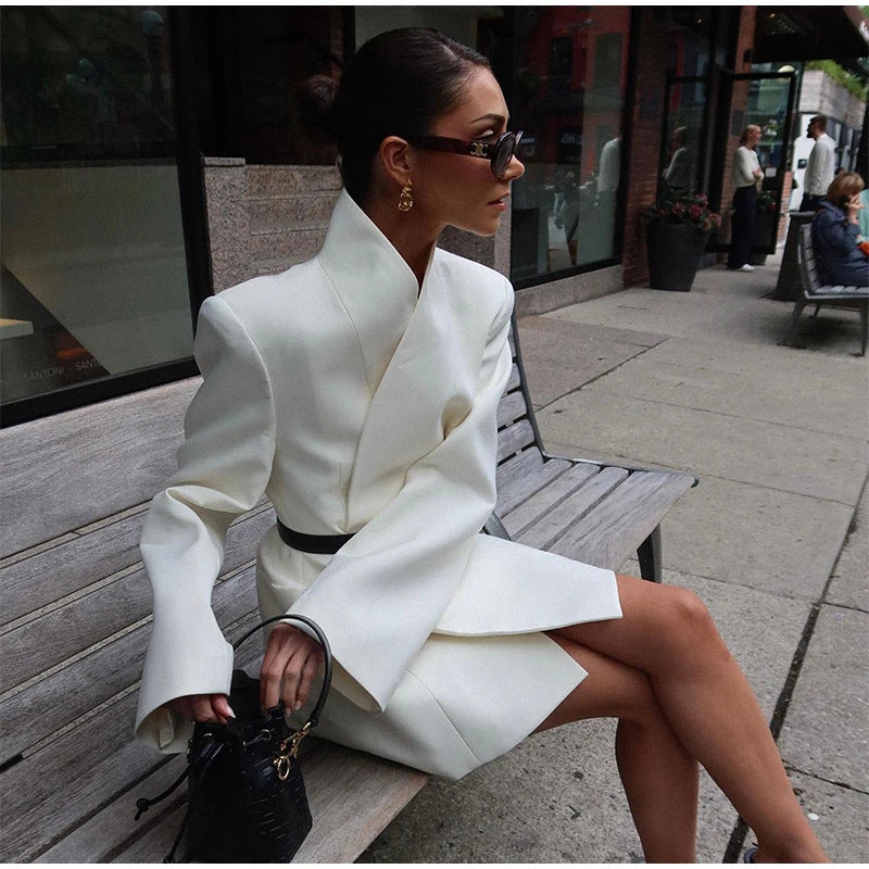 Black/White Women's Suit Jacket