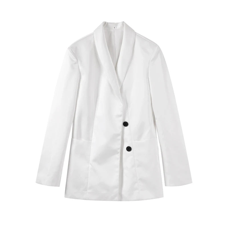 Black/White Women's Suit Jacket