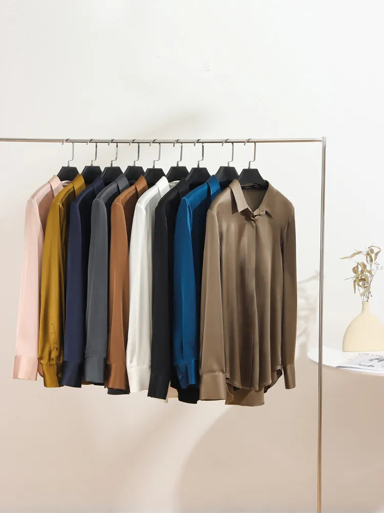 Silk Blend Blouse Shirt