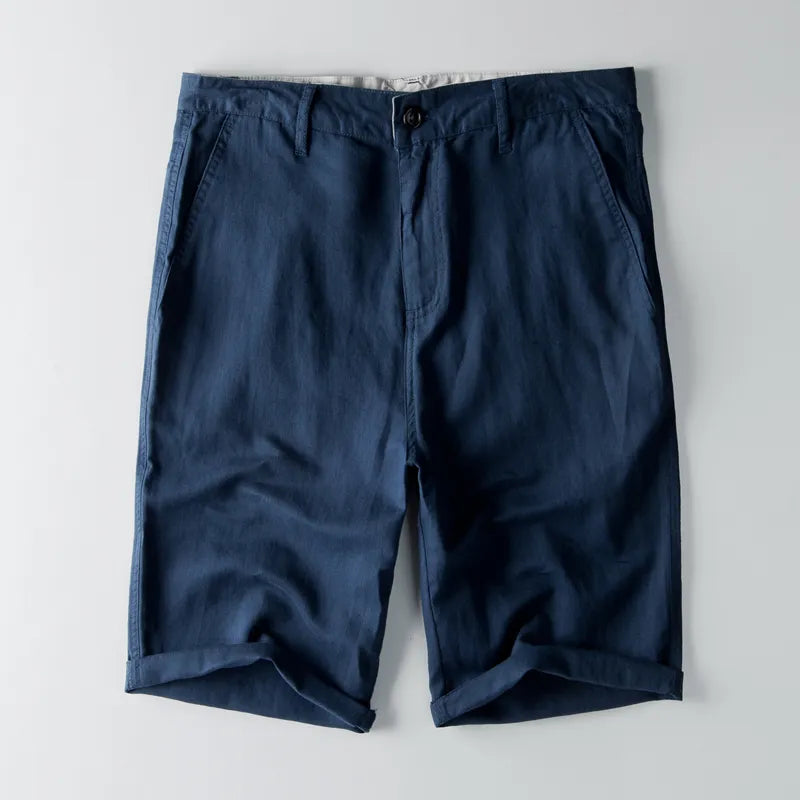 Cotton/Linen Blend Casual Shorts