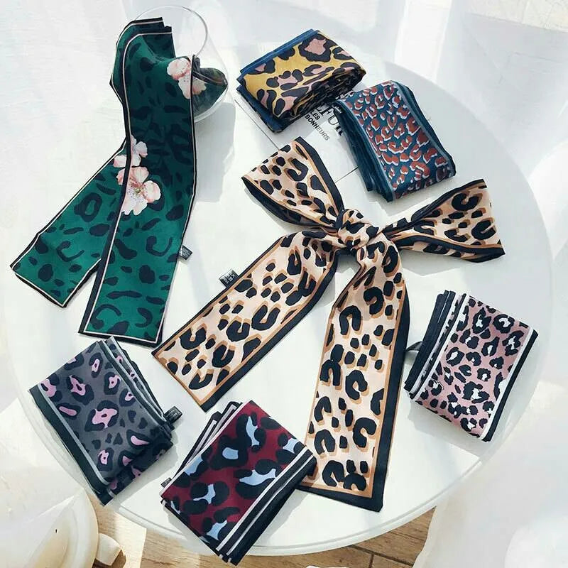 Leopard Animal Print Scarf - Skinny