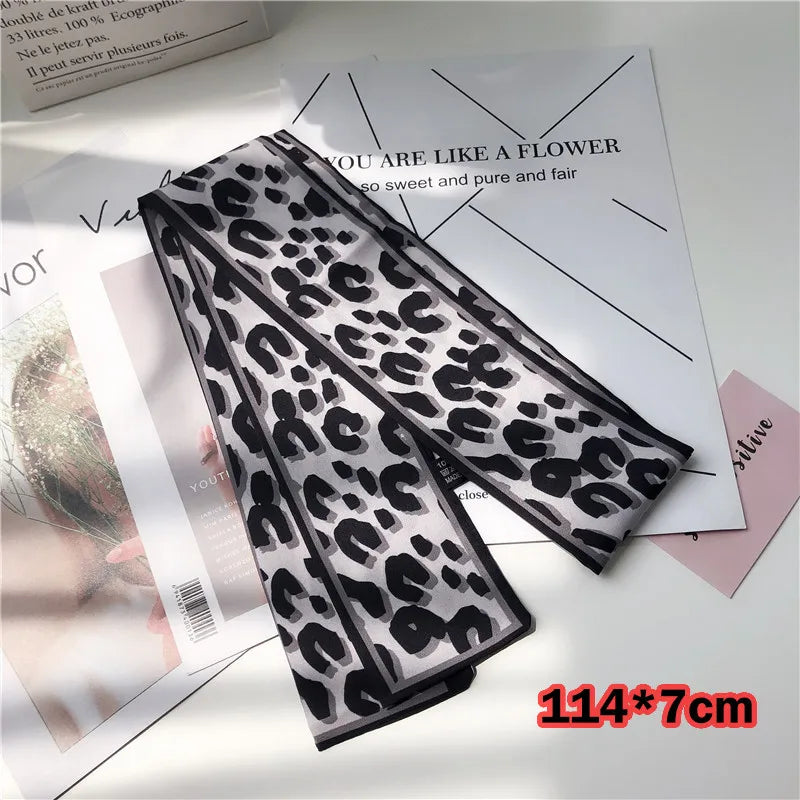 Leopard Animal Print Scarf - Skinny