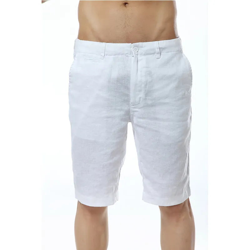 Pure Linen Casual Shorts - Longer length