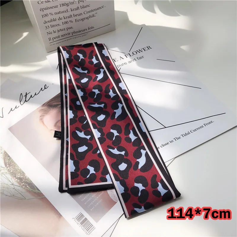 Leopard Animal Print Scarf - Skinny