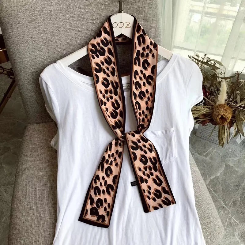 Leopard Animal Print Scarf - Skinny