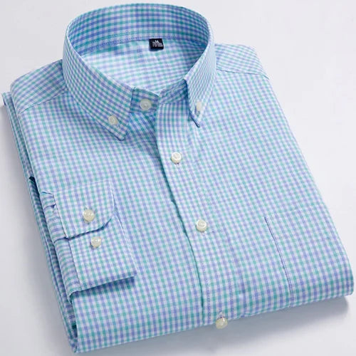 Plaid Cotton Dress Shirt