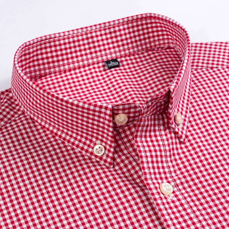 Plaid Cotton Dress Shirt