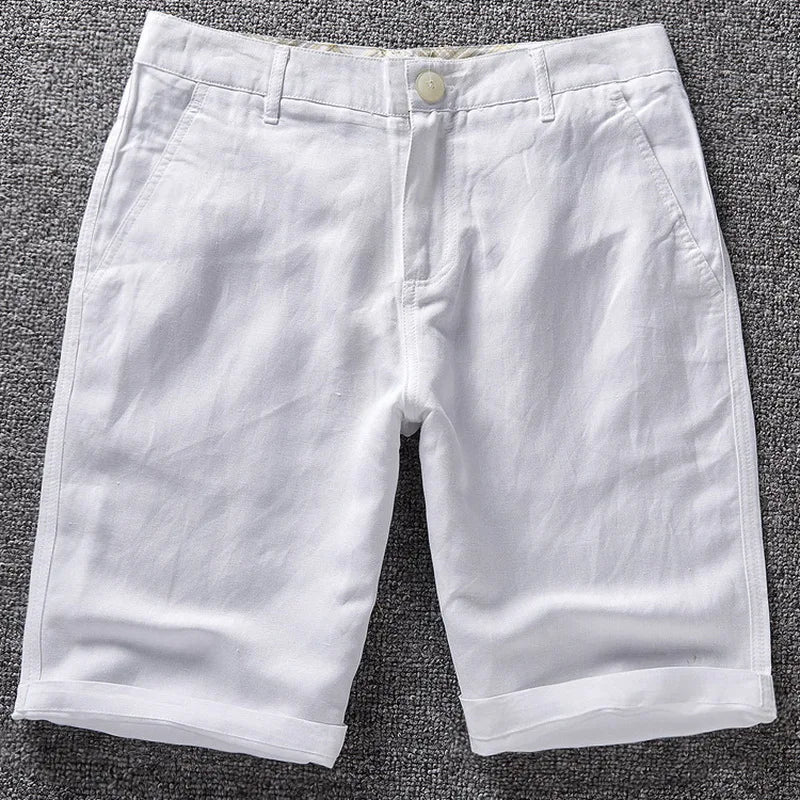 Cotton/Linen Blend Casual Shorts