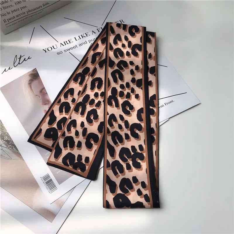 Leopard Animal Print Scarf - Skinny