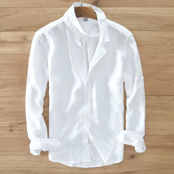 Unisex 100% Linen Long-Sleeved Shirt