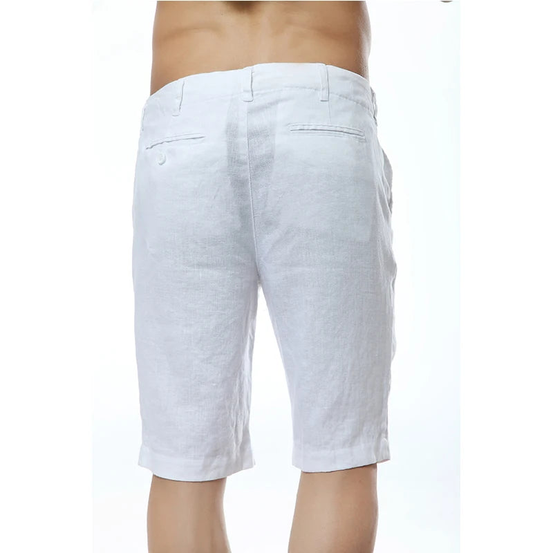 Pure Linen Casual Shorts - Longer length