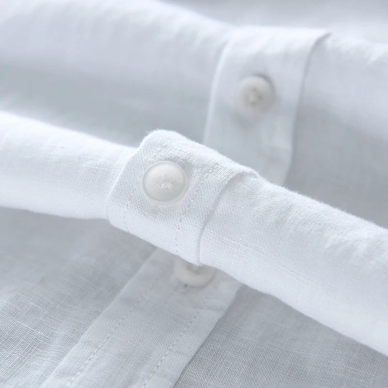 Unisex 100% Linen Long-Sleeved Shirt